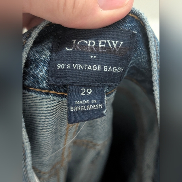 J.Crew 90s Vintage Baggy Jeans Size 29 High Rise Y2K Wide Leg Denim NWT - Picture 7 of 7